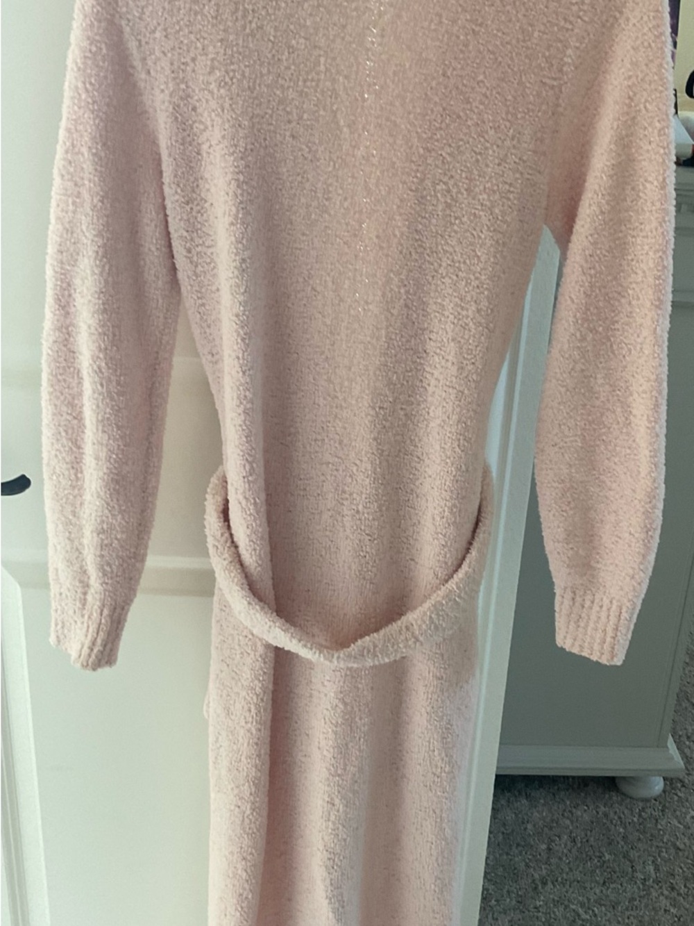UGG Pink Sherpa Lounger Robe with Logo Tag - Picture 2 of 6